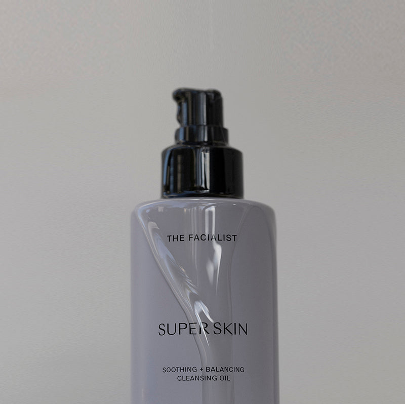 Super Skin Cleansing Oil refills, in the studio